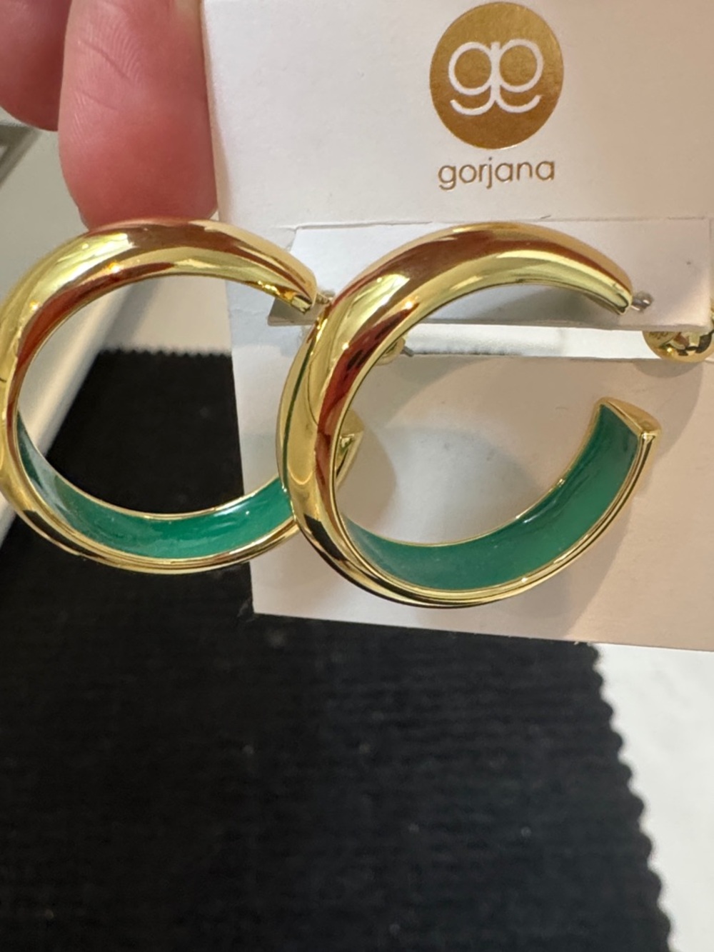 Gorjana Paseo Enamel Hoop Earrings - never worn! - Picture 5 of 5